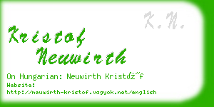 kristof neuwirth business card
